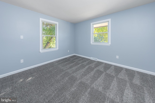 view of carpeted spare room