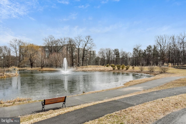 view of property's community featuring a water view