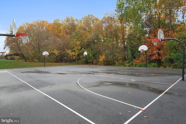 view of basketball court