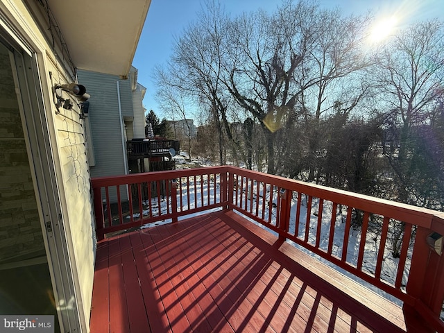 view of wooden terrace