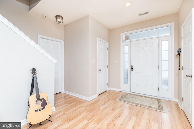 entryway featuring light wood-type flooring