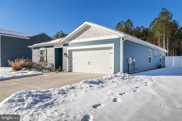 view of front of house featuring a garage