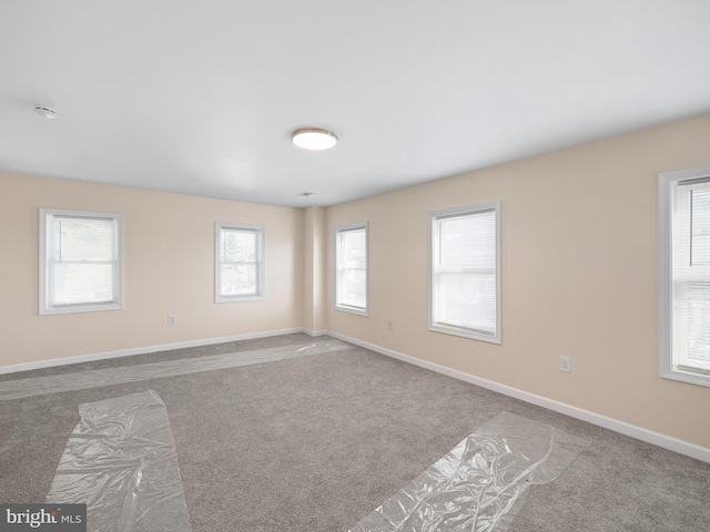 view of carpeted spare room