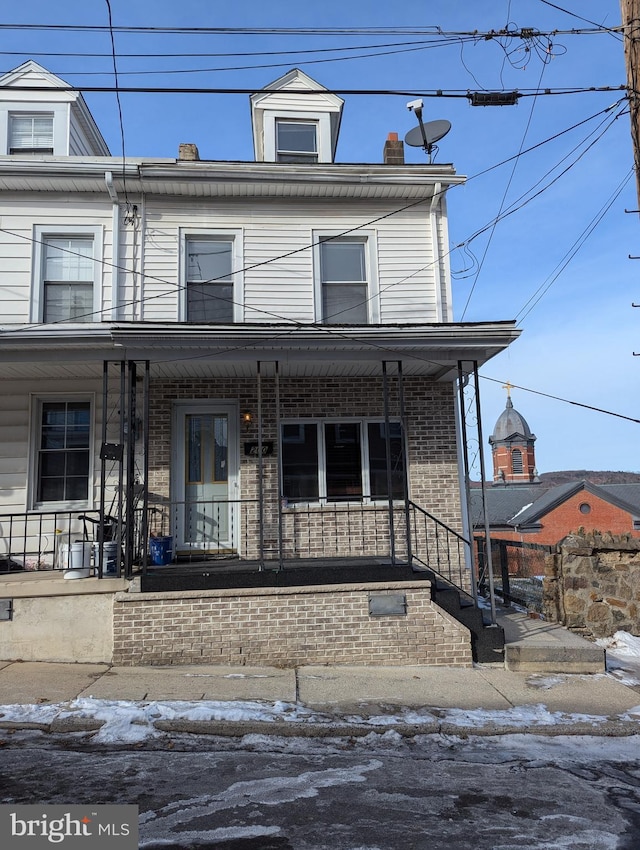 view of front of home with a porch