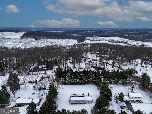 view of snowy aerial view