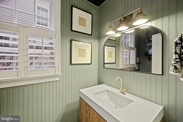 bathroom featuring vanity