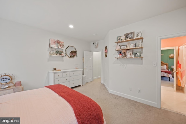 view of carpeted bedroom