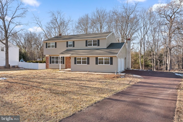 view of property with a garage