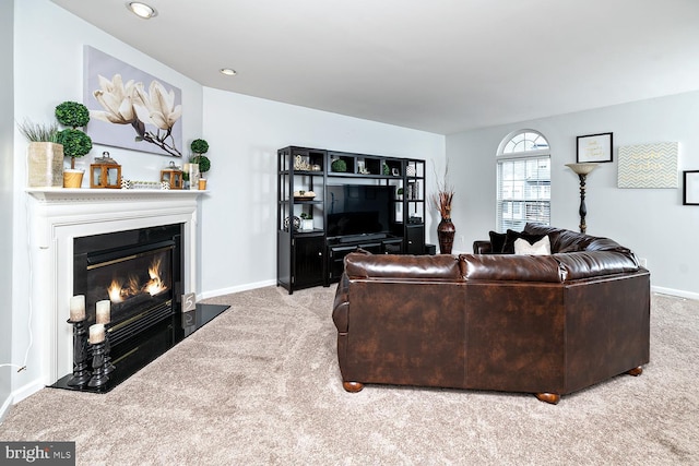 view of carpeted living room