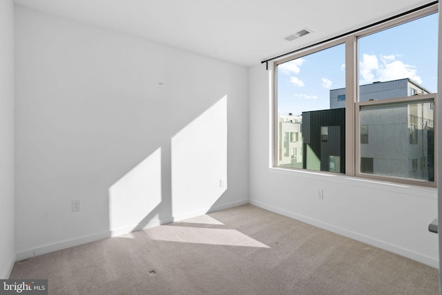 spare room with light carpet and a healthy amount of sunlight