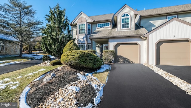 view of property with a garage