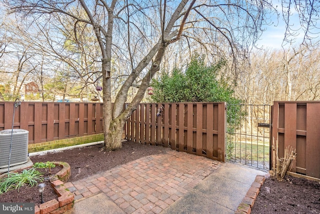 view of patio / terrace with central AC