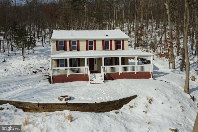 view of front facade with covered porch