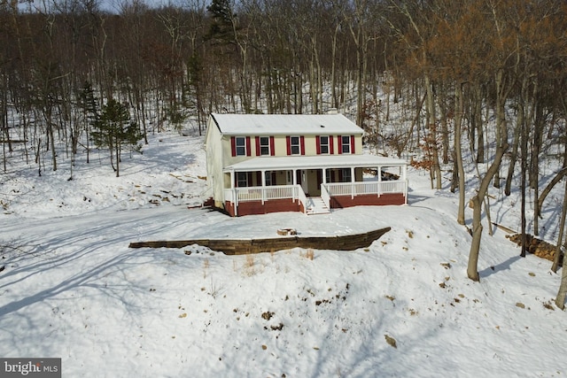 view of front of home featuring a porch