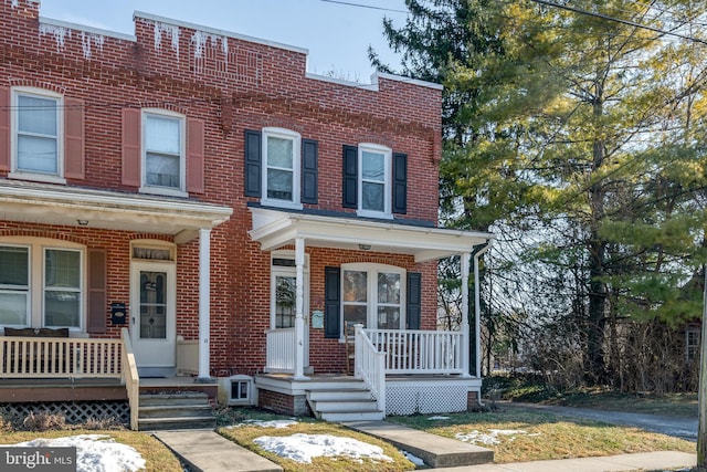 multi unit property with covered porch