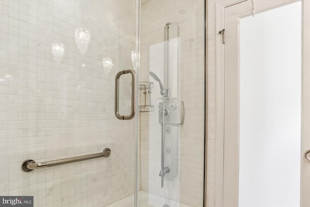 bathroom featuring walk in shower