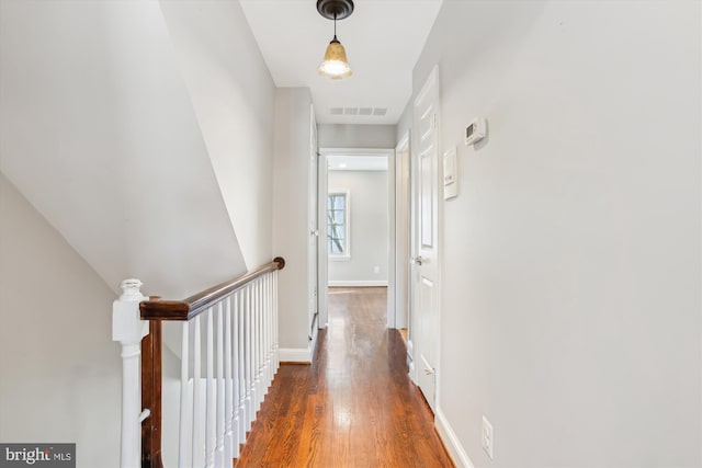 hall featuring dark hardwood / wood-style flooring