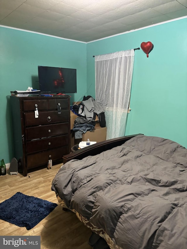 bedroom featuring light wood-type flooring