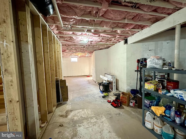 view of basement