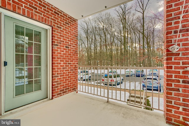 view of patio / terrace with a balcony