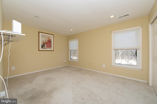 view of carpeted empty room