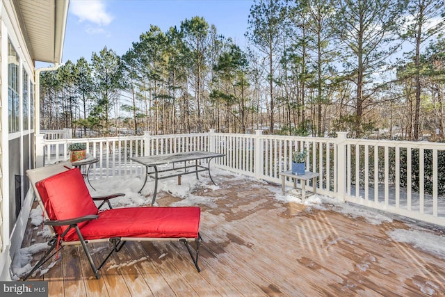 view of wooden deck