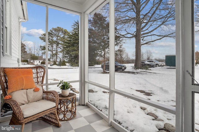 view of sunroom