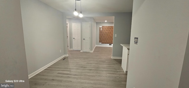 hall featuring light hardwood / wood-style floors