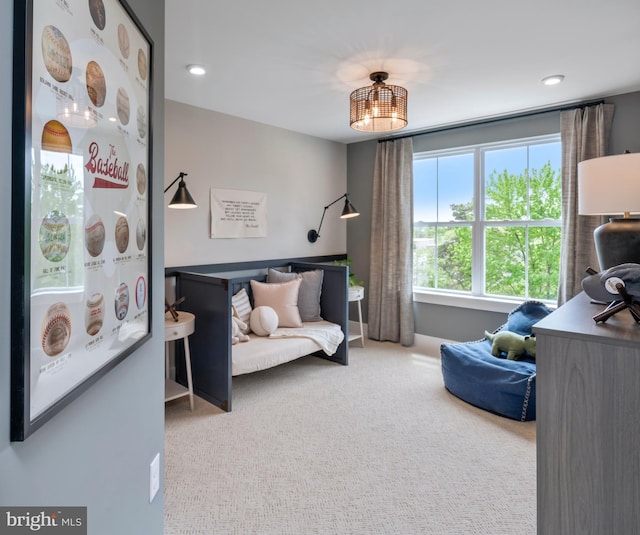 view of carpeted bedroom