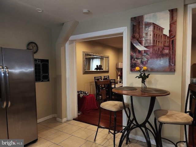 interior space with light tile patterned flooring