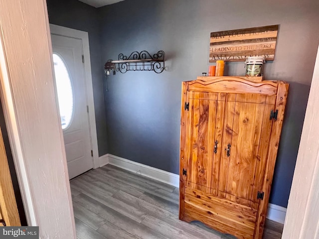 entrance foyer with hardwood / wood-style flooring