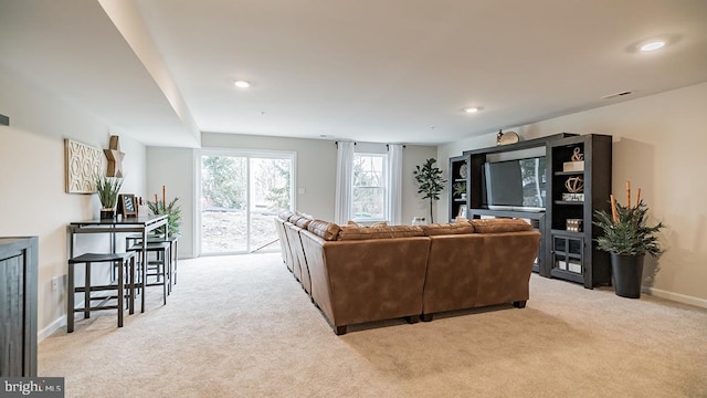 view of carpeted living room