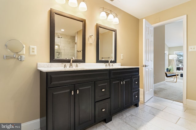 bathroom with vanity