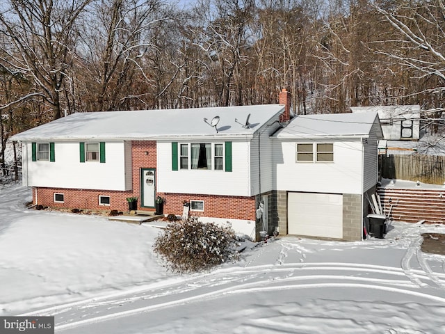 split foyer home with a garage