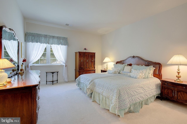 view of carpeted bedroom