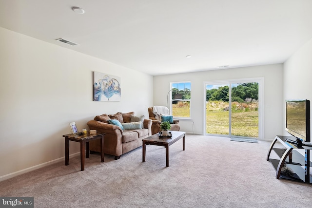 view of carpeted living room