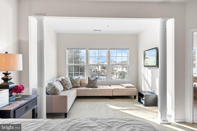 view of carpeted living room