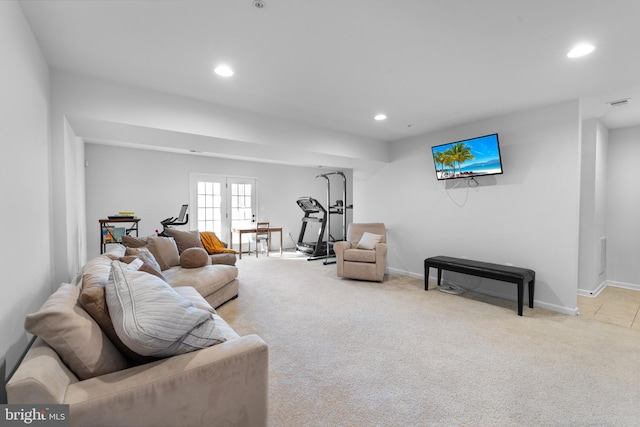 view of carpeted living room