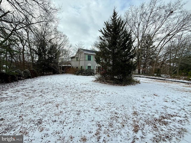 view of snowy yard