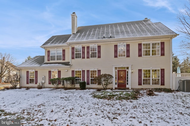 colonial house with central AC