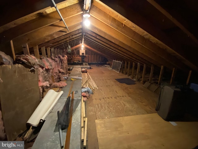 view of attic