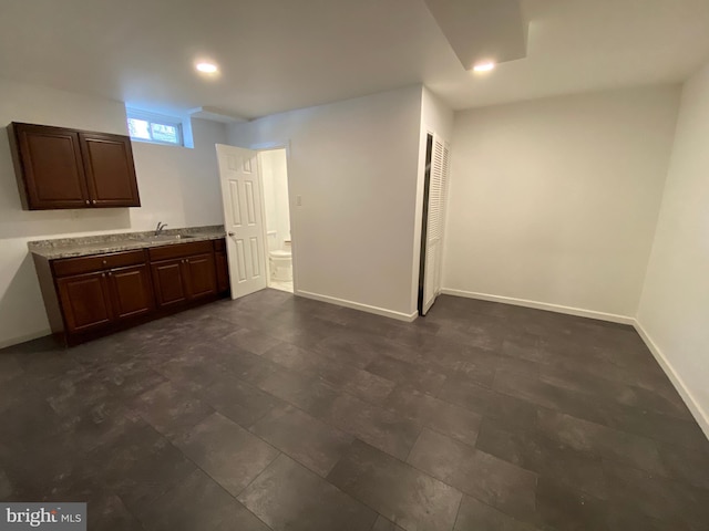 basement featuring sink