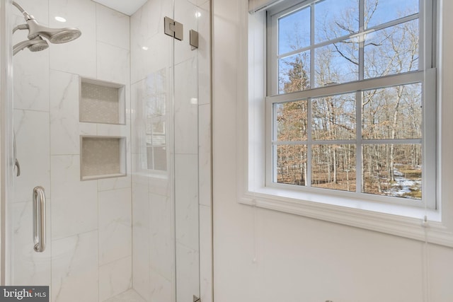 bathroom with walk in shower