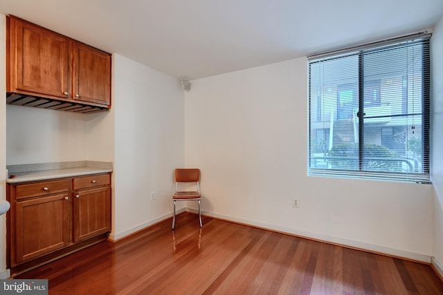 unfurnished room featuring light wood-type flooring