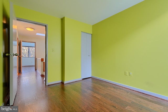 interior space with hardwood / wood-style floors