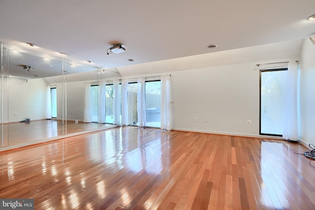 empty room with light wood-type flooring