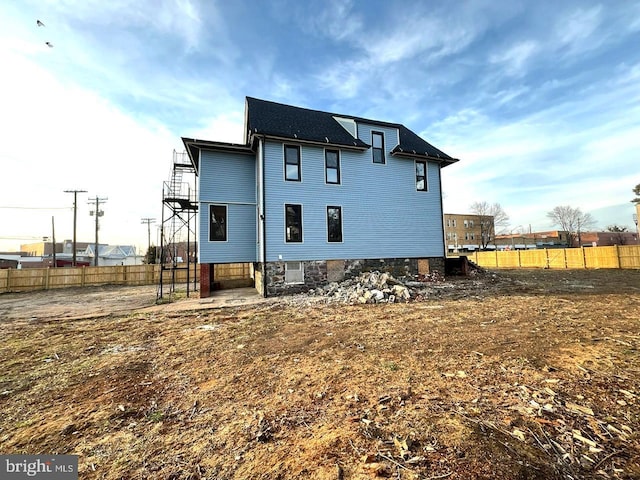 view of back of property