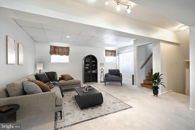 view of carpeted living room