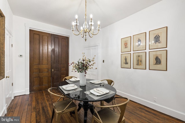 dining room featuring dark hardwood / wood-style flooring