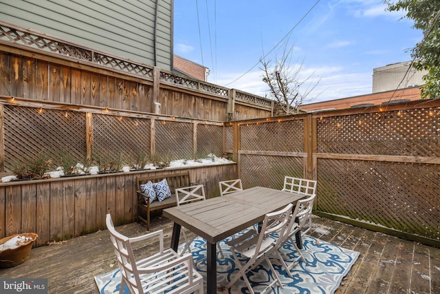 view of wooden deck